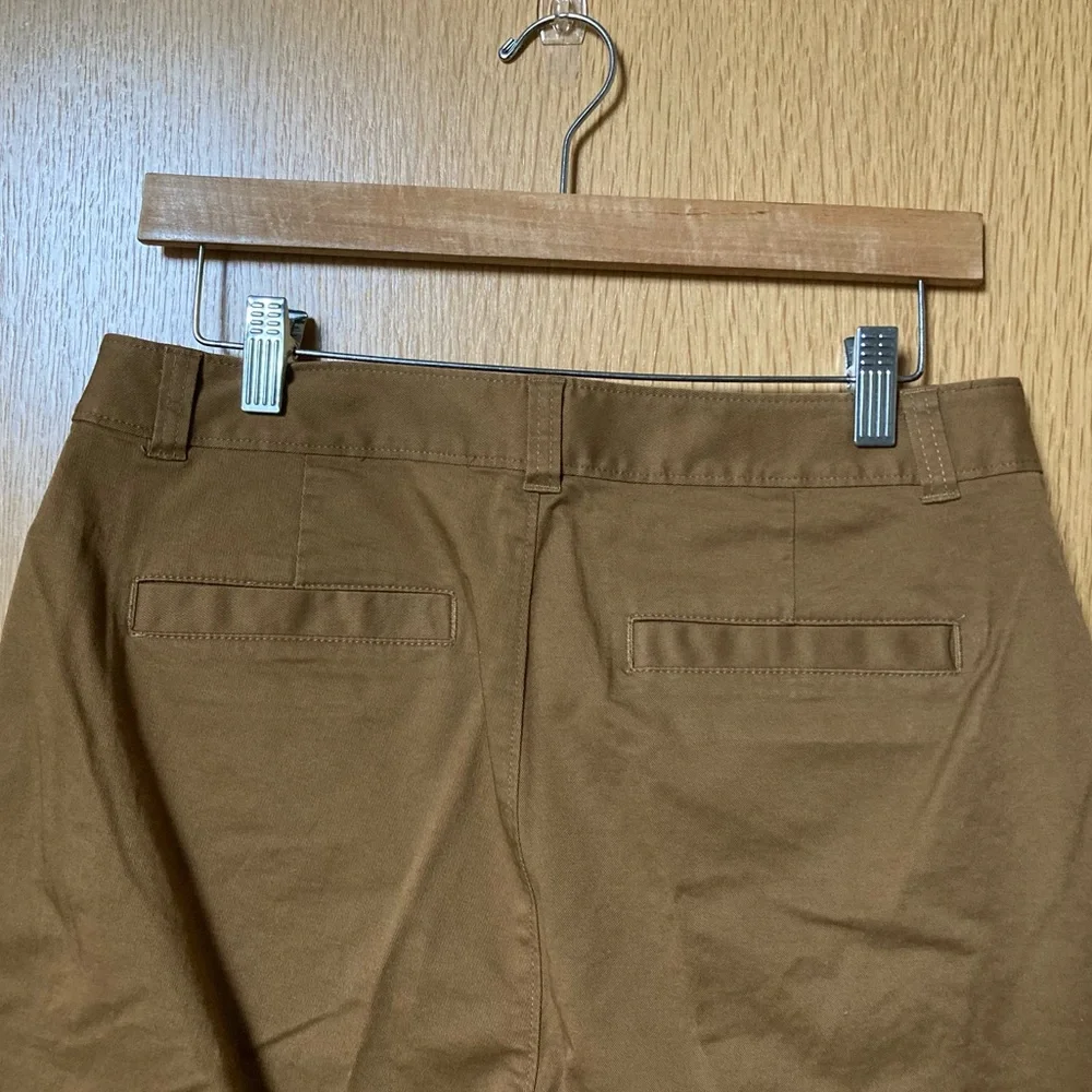 Brooks Brothers Stretch Cotton Twill Cropped Wide-Leg Pants - Picture 4 of 10